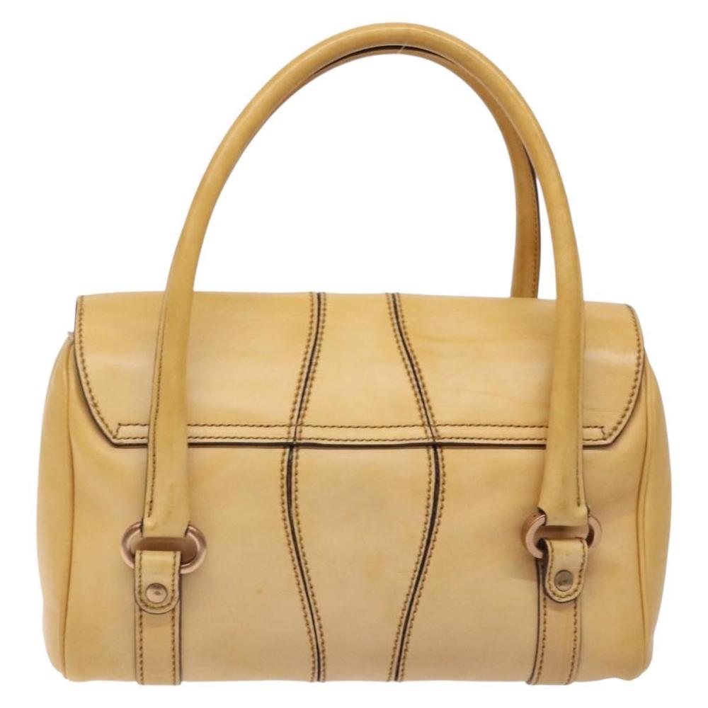 GUCCI Hand Bag Leather Beige 124245 Auth 131725 - Picture 2 of 16